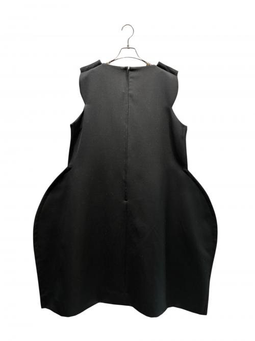 COMME des GARCONS COMME des GARCONS（コムデギャルソン コムデギャルソン）COMME des GARCONS COMME des GARCONS (コムデギャルソン コムデギャルソン) ウールノースリーブワンピース ブラック サイズ:Lの古着・服飾アイテム