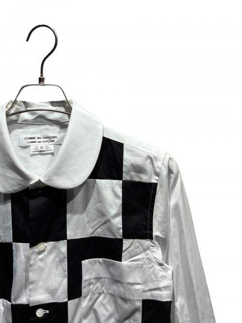 COMME des GARCONS COMME des GARCONS（コムデギャルソン コムデギャルソン）COMME des GARCONS COMME des GARCONS (コムデギャルソン コムデギャルソン) シャツ/RO-B007 ブラック×ホワイト サイズ:Mの古着・服飾アイテム