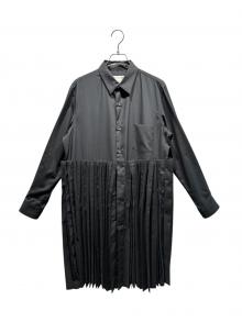 COMME des GARCONS（コムデギャルソン）の古着「ポリエステルスパンブロードプリーツブラウス/GP-B021」｜ブラック