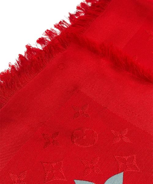 LOUIS VUITTON（ルイ ヴィトン）LOUIS VUITTON (ルイ ヴィトン) モノグラム タイガープリントストール レッド サイズ:-の古着・服飾アイテム