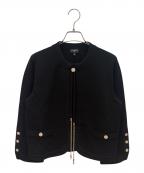 CHANELシャネル）の古着「CCチャームカーディガン」｜ブラック