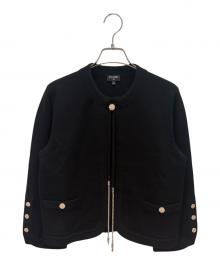 CHANEL（シャネル）の古着「CCチャームカーディガン」｜ブラック