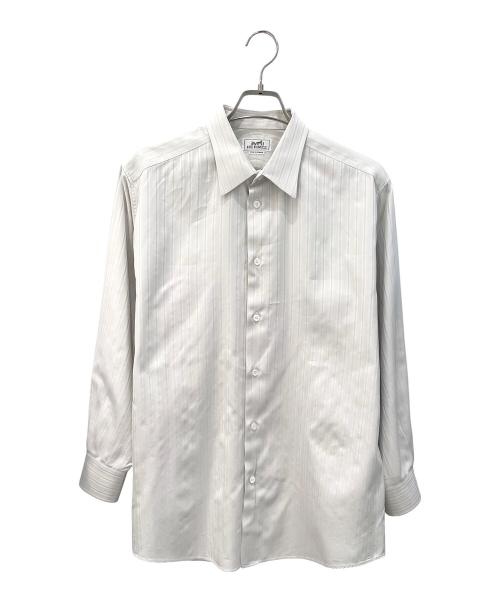 HERMES（エルメス）HERMES (エルメス) セリエボタン織り柄レギュラーシャツ グレー サイズ:43の古着・服飾アイテム