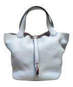 HERMESエルメス）の古着「ピコタンロックMM/シルバー金具/トリヨンクレマンス/ブルーペール/Y刻印」｜ブルーペール