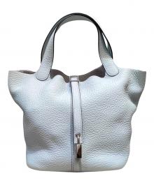 HERMES（エルメス）の古着「ピコタンロックMM/シルバー金具/トリヨンクレマンス/ブルーペール/Y刻印」｜ブルーペール