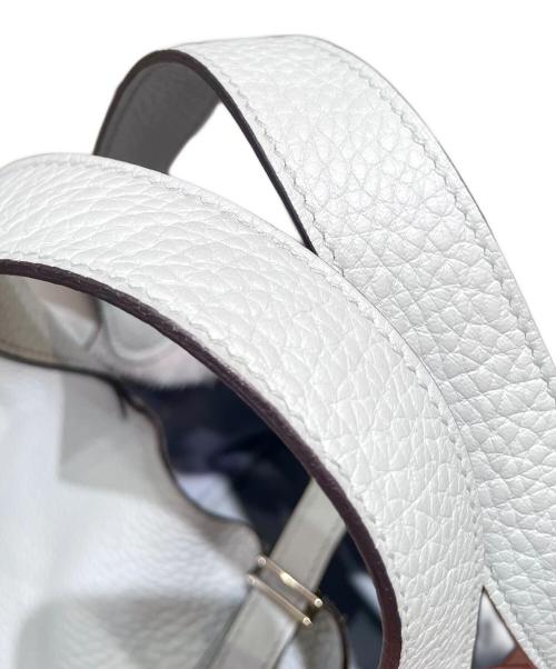 HERMES（エルメス）HERMES (エルメス) ピコタンロックMM/シルバー金具/トリヨンクレマンス/ブルーペール/Y刻印 ブルーペールの古着・服飾アイテム