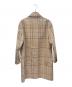 HERMES (エルメス) セリエボタンチェックステンカラーコート ブラウン サイズ:48：230000円