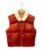 MONCLERモンクレール）の古着「HUSHEN/ダウンベスト」｜オレンジ