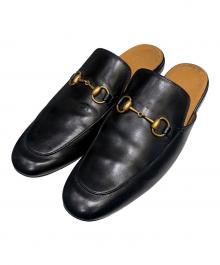 GUCCI（グッチ）の古着「プリンスタウン レザー ミュール」｜ブラック