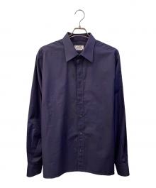 HERMES（エルメス）の古着「ジャカード織り長袖シャツ」｜ネイビー