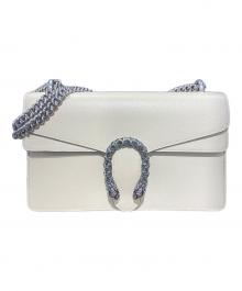 GUCCI（グッチ）の古着「ディオニュソス スモール/ショルダーバッグ/チェーン/レザー/シルバー金具/バッグ/400249」｜アイボリー