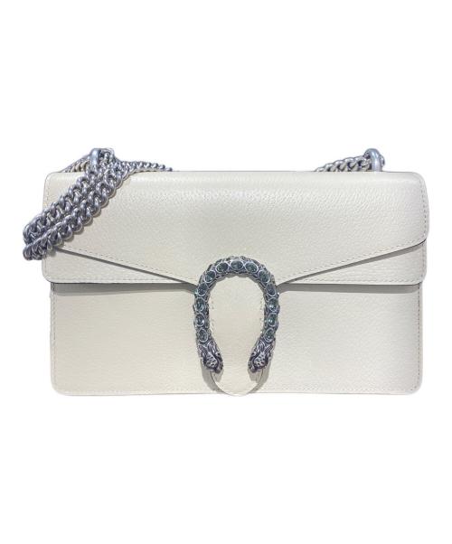 GUCCI（グッチ）GUCCI (グッチ) ディオニュソス スモール/ショルダーバッグ/チェーン/レザー/シルバー金具/バッグ/400249 アイボリー サイズ:small/スモールの古着・服飾アイテム