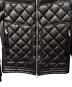 中古・古着 MONCLER (モンクレール) レザーキルティングダウンジャケット ブラック サイズ:1：100000円