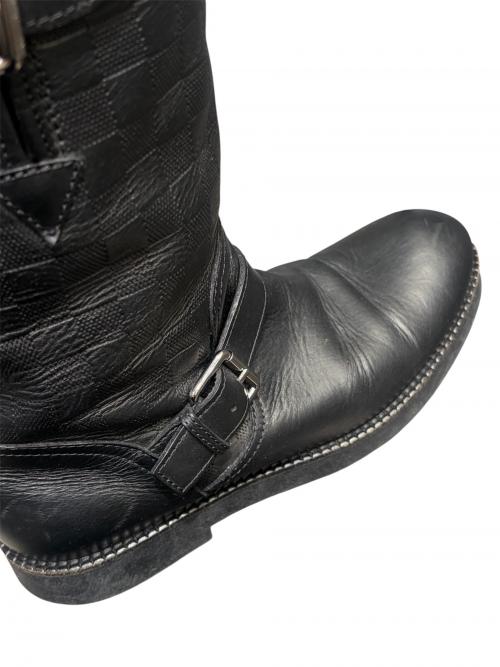 LOUIS VUITTON（ルイ ヴィトン）LOUIS VUITTON (ルイ ヴィトン) ダミエ エンジニアブーツ ブラック サイズ:7の古着・服飾アイテム