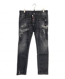 DSQUARED2（ディースクエアード）の古着「BLACK PIONER WASH SKATER JEANS」｜ブラック