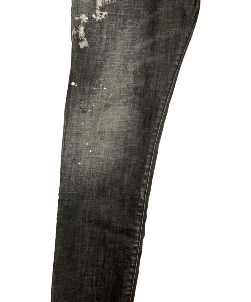 DSQUARED2（ディースクエアード）DSQUARED2 (ディースクエアード) BLACK PIONER WASH SKATER JEANS ブラック サイズ:50の古着・服飾アイテム