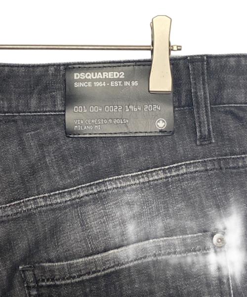 DSQUARED2（ディースクエアード）DSQUARED2 (ディースクエアード) BLACK PIONER WASH SKATER JEANS ブラック サイズ:50の古着・服飾アイテム