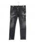 DSQUARED2（ディースクエアード）の古着「BLACK PIONER WASH SKATER JEANS」｜ブラック