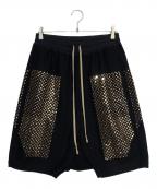 RICK OWENSリックオウエンス）の古着「スパンコール装飾サルエルパンツ」｜ブラック
