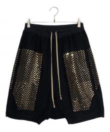 RICK OWENS（リックオウエンス）の古着「スパンコール装飾サルエルパンツ」｜ブラック