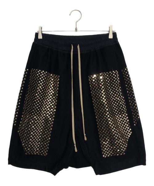 RICK OWENS（リックオウエンス）RICK OWENS (リックオウエンス) スパンコール装飾サルエルパンツ ブラック サイズ:40の古着・服飾アイテム