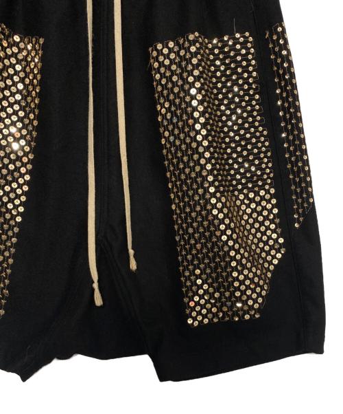 RICK OWENS（リックオウエンス）RICK OWENS (リックオウエンス) スパンコール装飾サルエルパンツ ブラック サイズ:40の古着・服飾アイテム