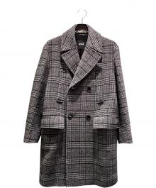 HUGO BOSS（ヒューゴ ボス）の古着「ダブルブレストコート」｜グレー