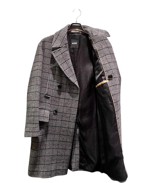HUGO BOSS（ヒューゴ ボス）HUGO BOSS (ヒューゴ ボス) ダブルブレストコート グレー サイズ:44の古着・服飾アイテム