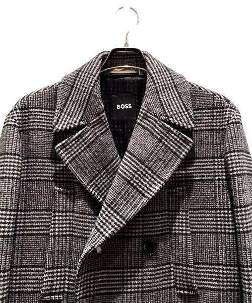 HUGO BOSS（ヒューゴ ボス）HUGO BOSS (ヒューゴ ボス) ダブルブレストコート グレー サイズ:44の古着・服飾アイテム