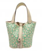 HERMESエルメス）の古着「ピコタンロックミクロラッキー デイジー」｜ホワイト×ミントグリーン