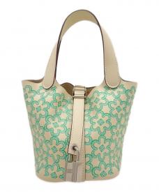 HERMESエルメス）の古着「ピコタンロックミクロラッキー デイジー」｜ホワイト×ミントグリーン