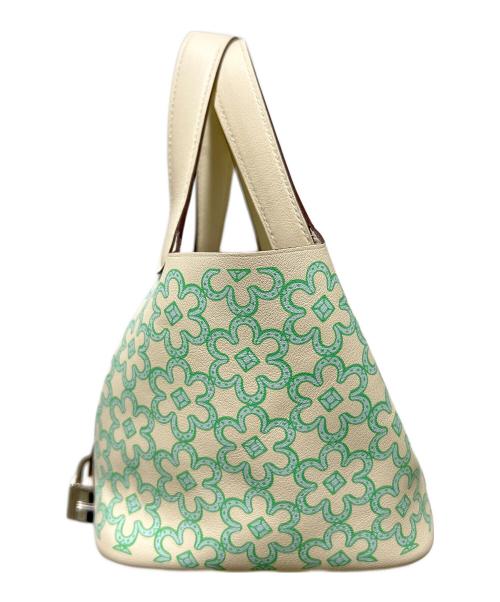 HERMES（エルメス）HERMES (エルメス) ピコタンロックミクロラッキー デイジー ホワイト×ミントグリーン サイズ:ミクロの古着・服飾アイテム