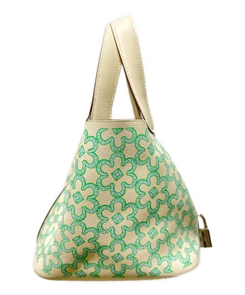 HERMES（エルメス）HERMES (エルメス) ピコタンロックミクロラッキー デイジー ホワイト×ミントグリーン サイズ:ミクロの古着・服飾アイテム