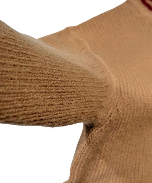 PRADA（プラダ）PRADA (プラダ) カシミヤ混ロゴニット ブラウン サイズ:36の古着・服飾アイテム