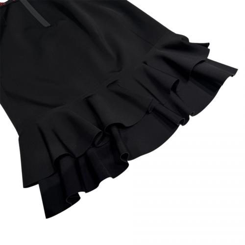 LOUIS VUITTON（ルイ ヴィトン）LOUIS VUITTON (ルイ ヴィトン) ウエストロゴ ボンディングスカート ブラック サイズ:34の古着・服飾アイテム