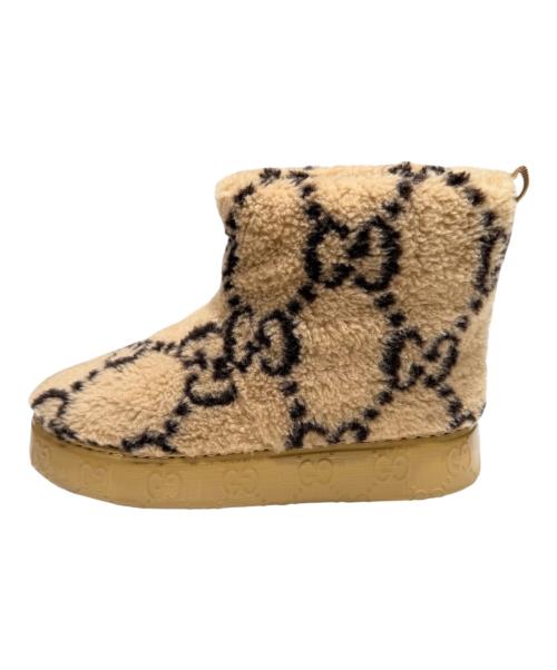 GUCCI（グッチ）GUCCI (グッチ) ムートンブーツ ブラウン サイズ:36 1/2の古着・服飾アイテム