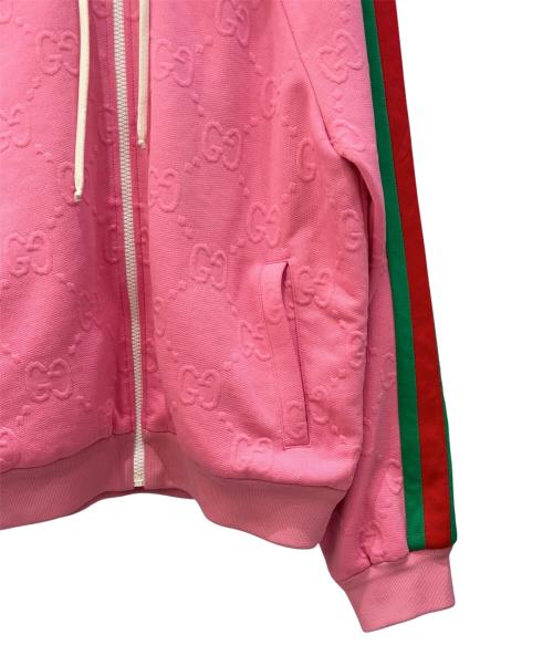 GUCCI（グッチ）GUCCI (グッチ) GG ジャージー ジャカード ジップジャケット ショッキングピンク サイズ:Ｓの古着・服飾アイテム