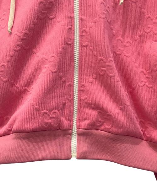 GUCCI（グッチ）GUCCI (グッチ) GG ジャージー ジャカード ジップジャケット ショッキングピンク サイズ:Ｓの古着・服飾アイテム