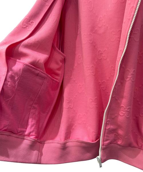 GUCCI（グッチ）GUCCI (グッチ) GG ジャージー ジャカード ジップジャケット ショッキングピンク サイズ:Ｓの古着・服飾アイテム