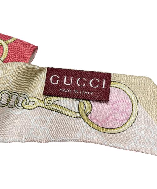 GUCCI（グッチ）GUCCI (グッチ) シュシュ レッド×ピンクの古着・服飾アイテム