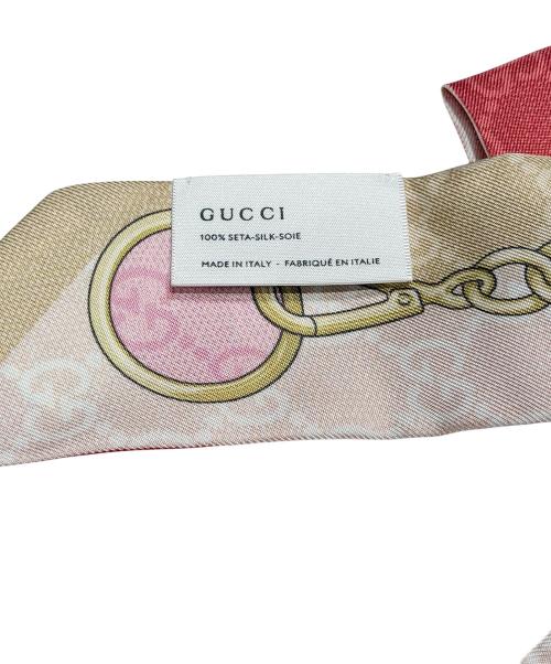 GUCCI（グッチ）GUCCI (グッチ) シュシュ レッド×ピンクの古着・服飾アイテム