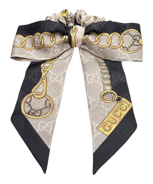 GUCCI（グッチ）GUCCI (グッチ) シュシュ ブラック×ゴールドの古着・服飾アイテム