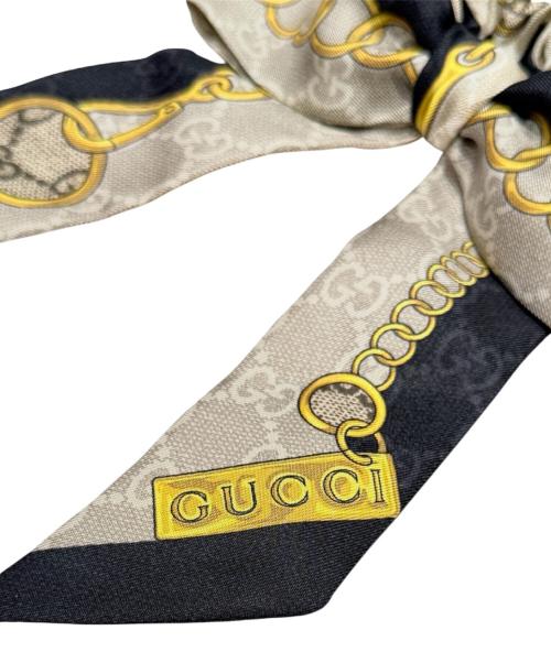 GUCCI（グッチ）GUCCI (グッチ) シュシュ ブラック×ゴールドの古着・服飾アイテム