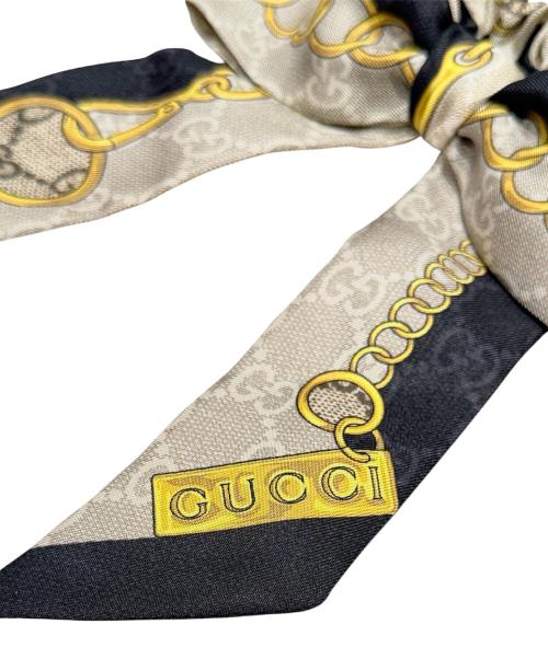 GUCCI（グッチ）GUCCI (グッチ) シュシュ ブラック×ゴールドの古着・服飾アイテム