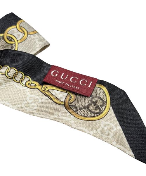 GUCCI（グッチ）GUCCI (グッチ) シュシュ ブラック×ゴールドの古着・服飾アイテム