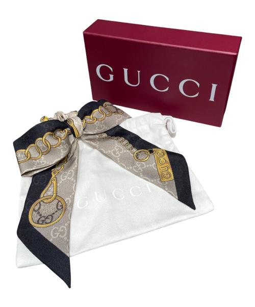 GUCCI（グッチ）GUCCI (グッチ) シュシュ ブラック×ゴールドの古着・服飾アイテム