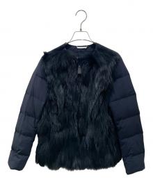 Max Mara WEEK END LINE（マックスマーラ ウイークエンドライン）の古着「ラクーンファーダウンジャケット」｜ブラック