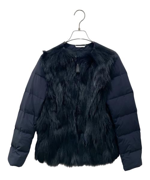 Max Mara WEEK END LINE（マックスマーラ ウイークエンドライン）Max Mara WEEK END LINE (マックスマーラ ウイークエンドライン) ラクーンファーダウンジャケット ブラック サイズ:36の古着・服飾アイテム