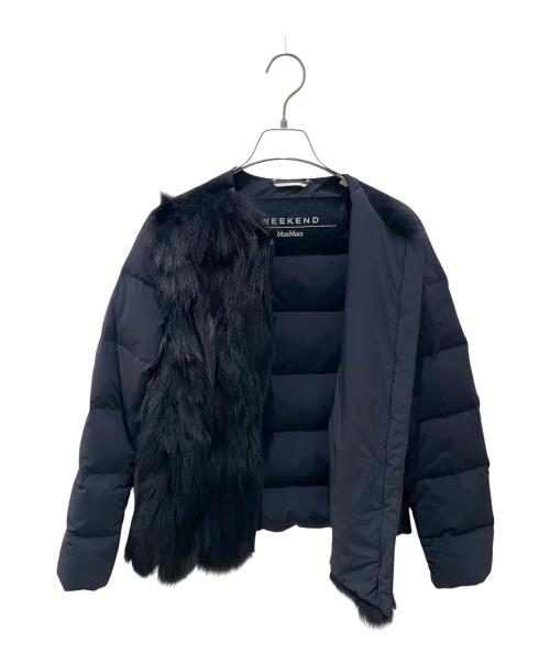 Max Mara WEEK END LINE（マックスマーラ ウイークエンドライン）Max Mara WEEK END LINE (マックスマーラ ウイークエンドライン) ラクーンファーダウンジャケット ブラック サイズ:36の古着・服飾アイテム