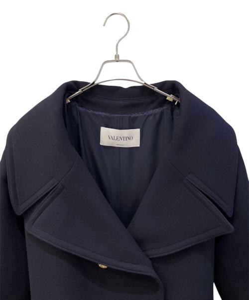 VALENTINO（ヴァレンティノ）VALENTINO (ヴァレンティノ) 金ボタンダブルブレストコート ネイビー サイズ:38の古着・服飾アイテム